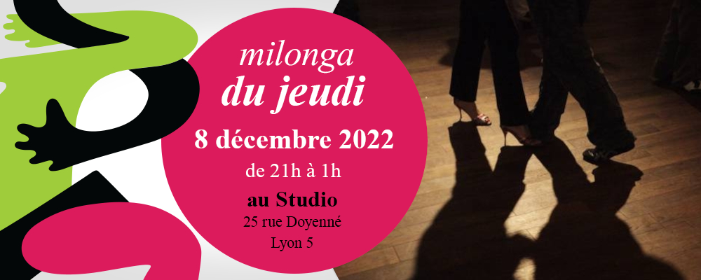 Milonga des Lumières Jeudi 8 décembre 22