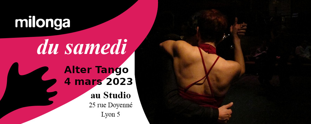 Milonga Alter Tango samedi 4 mars 2023