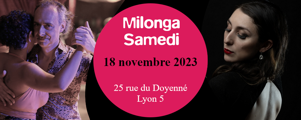 Milonga du Samedi 18 movembre 2023 avec Jessica Estigarribia