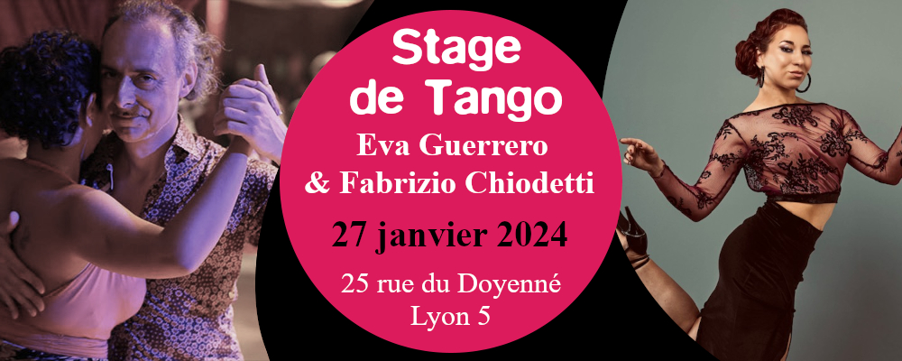You are currently viewing Stage de Tango Sam. 27 janvier 2024 avec Eva Guerrero et Fabrizio Chiodetti