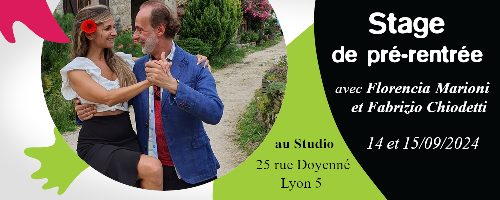 Read more about the article Stage Tango de pre-rentrée Sam. 14 et Dim. 15 sept. 24 avec Florencia Marioni et Fabrizio Chiodetti