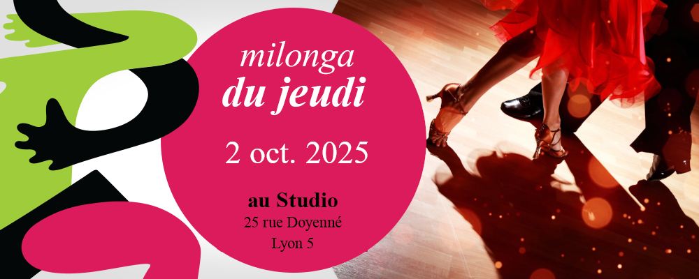 Milonga du Jeudi 2 octobre 2025 à STA
