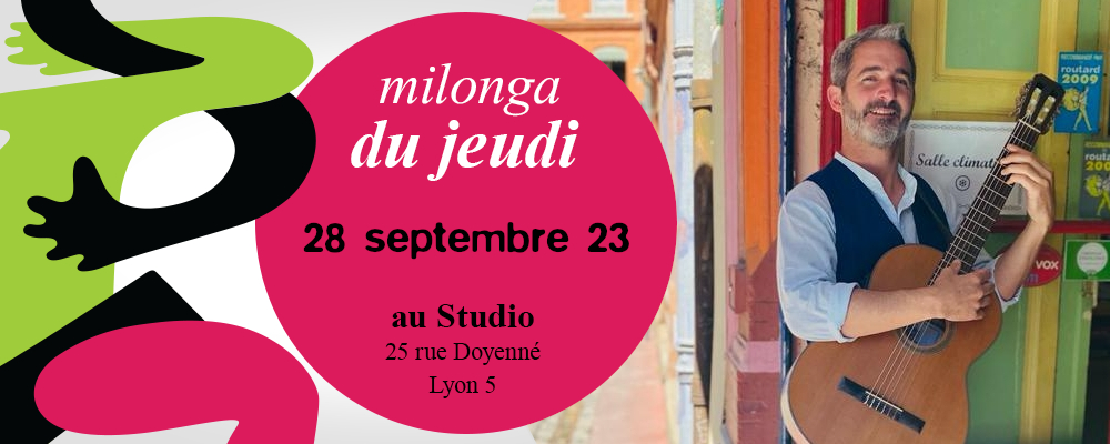 Milonga du Jeudi 28 sept. avec Concert de Nico Spreafico